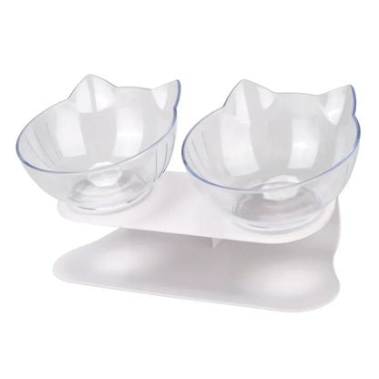 Ergonomic Double Pet Bowl Set – Non-Slip, Raised Stand for Dogs & Cats