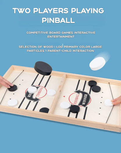 Fast Sling Puck Game – Wooden Table Battle for Kids & Parents