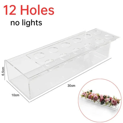 Transparent Flower Vase – Elegant Centerpiece for Dining or Events