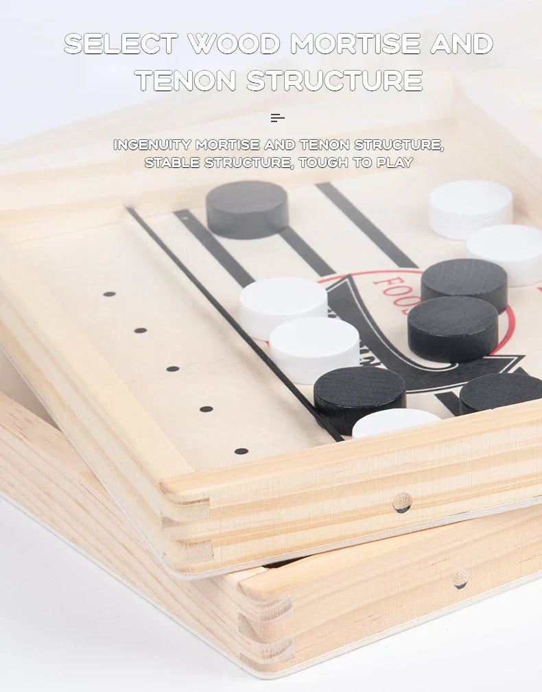 Fast Sling Puck Game – Wooden Table Battle for Kids & Parents