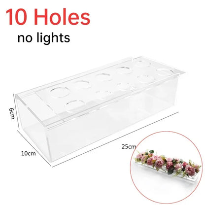 Transparent Flower Vase – Elegant Centerpiece for Dining or Events