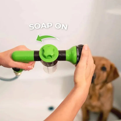 Adjustable Pet Wash Sprayer – Foam & Rinse Hose Attachment for Dogs