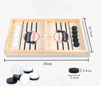 Fast Sling Puck Game – Wooden Table Battle for Kids & Parents