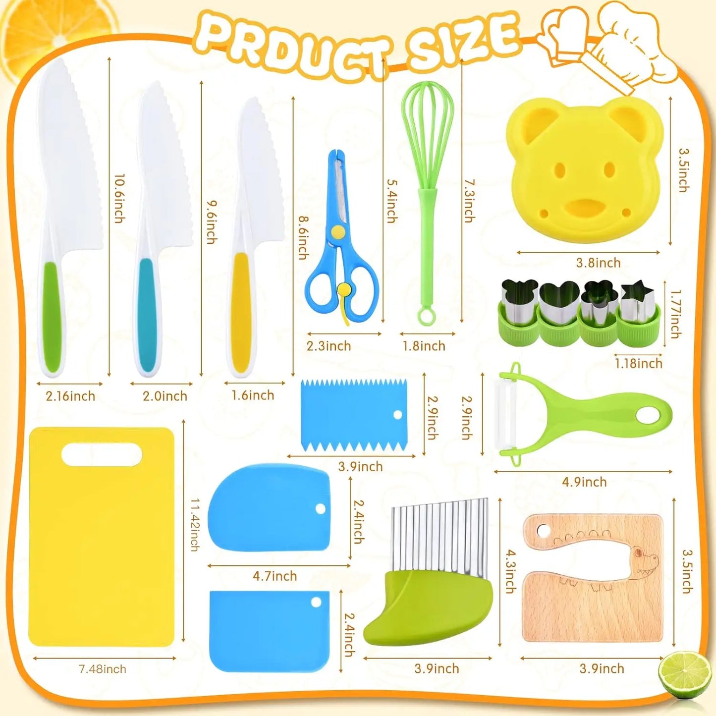 Montessori Kids Cooking Set – Safe For Ages 2–8