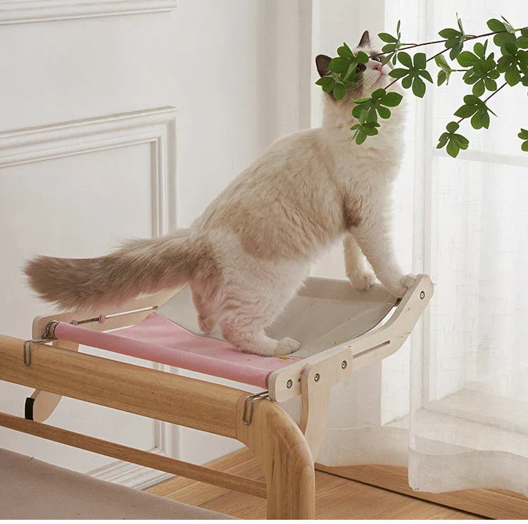 Cozy Cat Hammock – Wooden Hanging Bed
